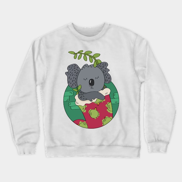 Kawaii Koala Boba Crewneck Sweatshirt by JaunzemsR